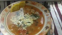 Рецепт - Мясной суп с томатами