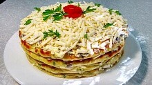 Рецепт - Закусочный торт из кабачков