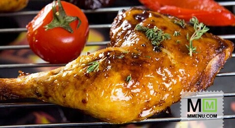 Куриные окорочка, жаренные на углях Куриные окорочка, жаренные на углях