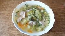 Рецепт - Овощной суп на бульоне из индейки.