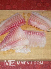 Приготовление блюда по рецепту - Филе рыбы в сметане. Шаг 1