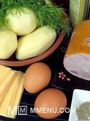 Приготовление блюда по рецепту - Слоеная Картофельная запеканка с ветчиной и сыром . Шаг 1