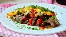 Рецепт - Куриная печень под сырной корочкой