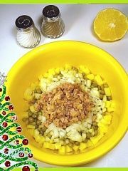 Приготовление блюда по рецепту - Новогодний салат "Разноцветные шары". Шаг 5