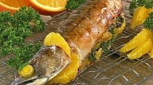 Рецепт - Скумбрия с апельсинами