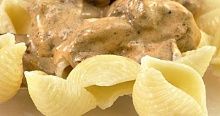 Рецепт - Макароны с грибами и сливками