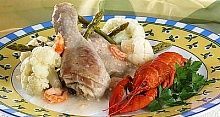 Рецепт - Курица с раками и цветной капустой