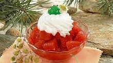Рецепт - Десерт из грейпфрутов со сметаной