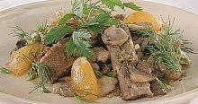 Рецепт - Говяжье филе с шампиньонами и абрикосами