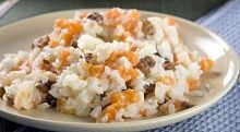 Рецепт - Тыква, тушенная с рисом и изюмом