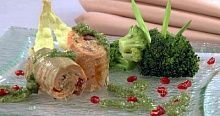 Рецепт - Форель, запеченная с орехами