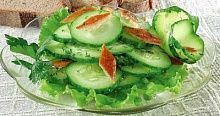 Рецепт - Зеленый салат с маслом и уксусом