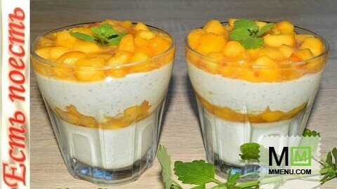 Мятно-персиковый десерт 
