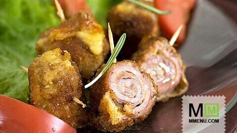Мясные рулетики с ветчиной Мясные рулетики с ветчиной