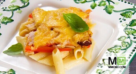 Запеканка с копченым куриным филе Запеканка с копченым куриным филе