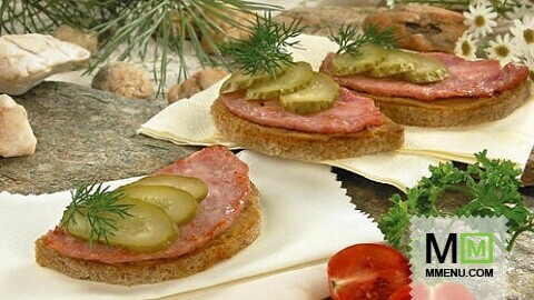 Гренки с ветчиной Гренки с ветчиной
