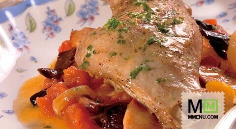Кролик в белом вине с овощами Кролик в белом вине с овощами