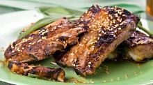Рецепт - Свиные ребрышки с кунжутом