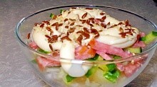 Рецепт - Салат “Мадлен” с огурцами и ананасом