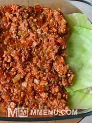 Приготовление блюда по рецепту - Лазанья из капусты с мясом и грибами. Шаг 5