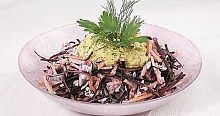 Рецепт - Салат из краснокочанной капусты с яблока