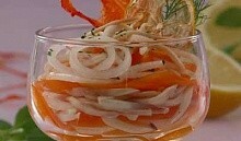 Рецепт - Кальмары с маринованными овощами (2)
