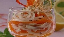 Рецепт - Кальмары с маринованными овощами (2)