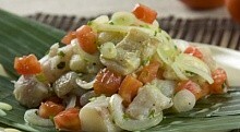 Рецепт - Салат с маринованной рыбой