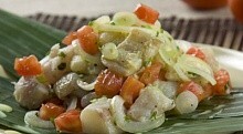 Рецепт - Салат с маринованной рыбой