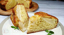 Рецепт - Миндальный пирог с грушами