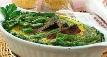 Рецепт - Баранина со стручками фасоли и яйцом
