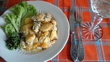 Рецепт - Рыбная запеканка под соусом бешамель