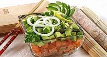 Рецепт - Салат из соленой рыбы с овощами