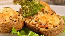 Рецепт - Картофель фаршированный запеченный