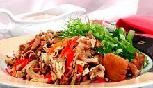 Рецепт - Салат из курицы и лисичек