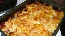 Рецепт - Печёная картошечка с сыром и майонезом.