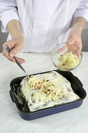 Приготовление блюда по рецепту - Лазанья с пикшей и креветками. Шаг 5