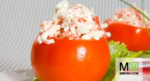 Помидоры с крабовым мясом Помидоры с крабовым мясом