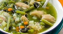 Рецепт - Менестра круда (суп с овощами и мясом)