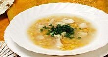 Рецепт - Рыбный суп с кукурузой