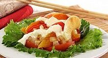 Рецепт - Салат из ананаса с помидорами