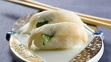 Рецепт - Шисо энгава (суши с палтусом)