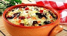 Рецепт - Рисовый торт с овощами