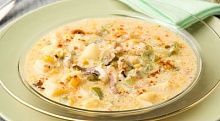 Рецепт - Суп из кукурузы с морепродуктами