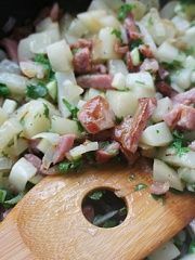 Приготовление блюда по рецепту - Колядки с картошкой и беконом. Шаг 2