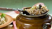 Рецепт - Гречневая каша с грибами и сельдереем