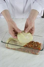 Приготовление блюда по рецепту - Лазанья с гусем и капустой. Шаг 5