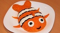 Салат на детский день рождения "Рыбка Немо"