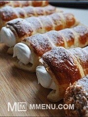 Приготовление блюда по рецепту - Трубочки с белковым кремом. Шаг 7