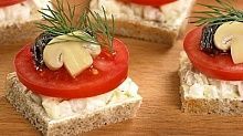 Рецепт - Бутерброды с грибами